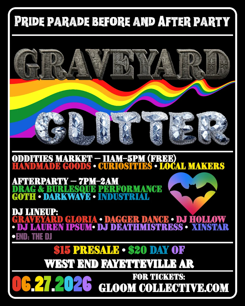 Pride 2026 Graveyard Glitter flyer